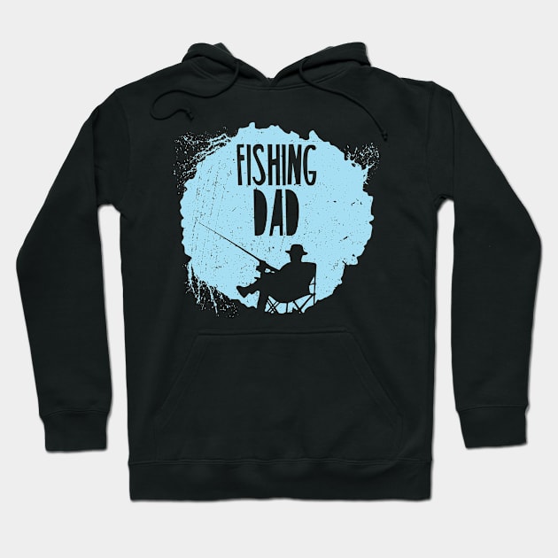 Mens Fishing Dad Fishermen Father's Day Hoodie by TheTeeBee